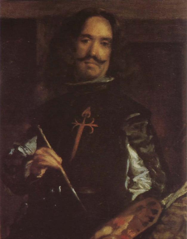 VELAZQUEZ, Diego Rodriguez de Silva y Detail of Palace handmaiden